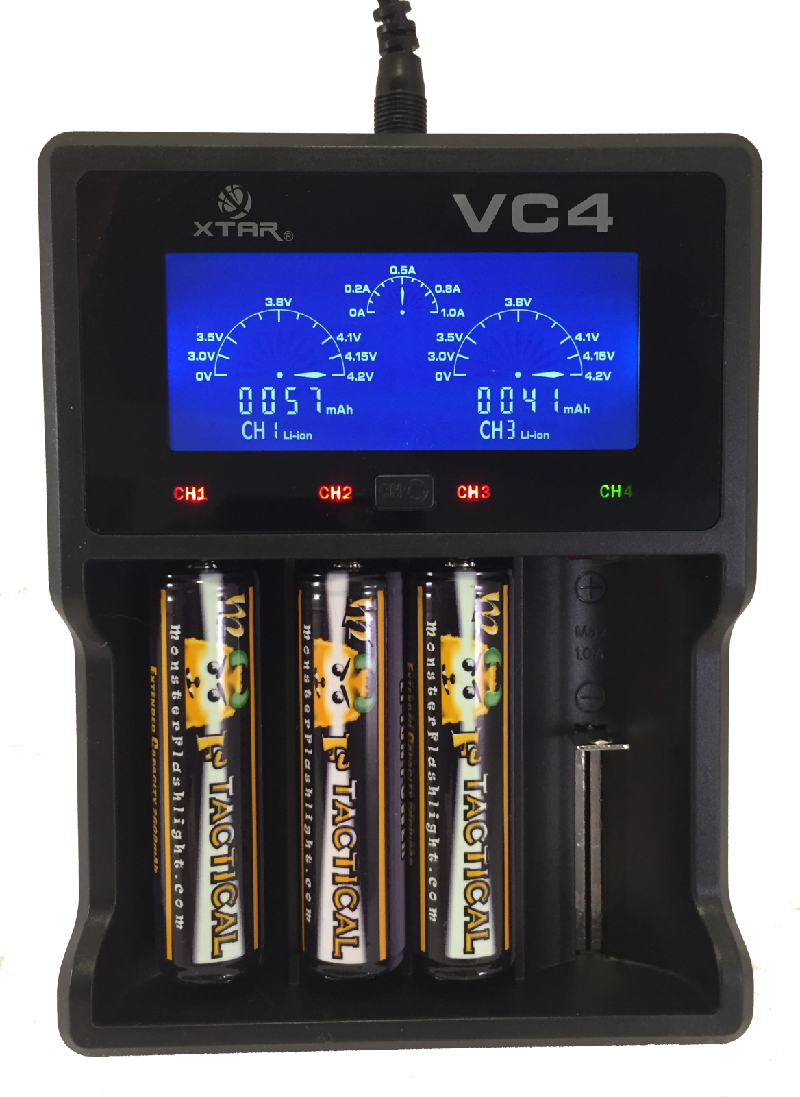 Xtar Vc Way Ac Dc Usb Digital Lcd Smart Charger Mf Tactical